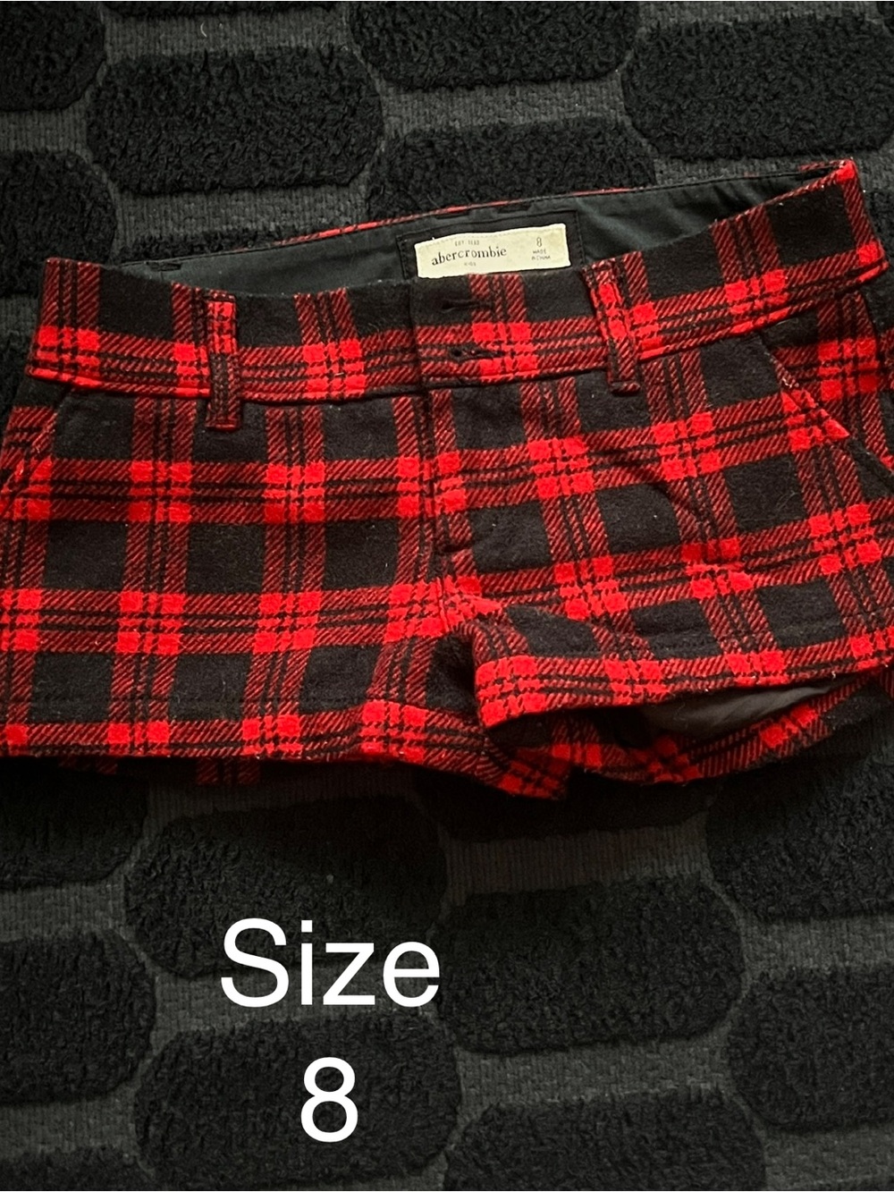 Abercrombie & Fitch Red and Black Plaid girl's Shorts